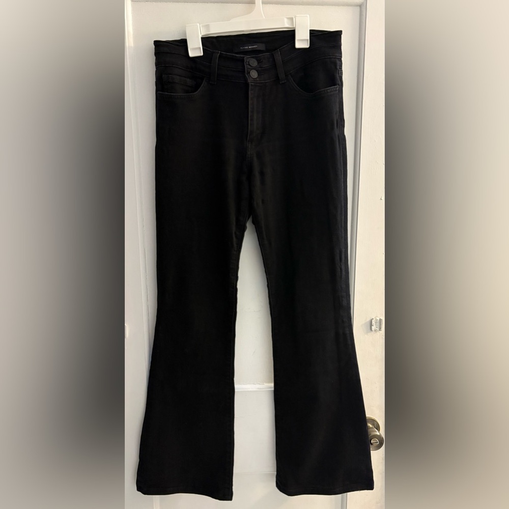 Black Women's High-Rise Flared Jeans